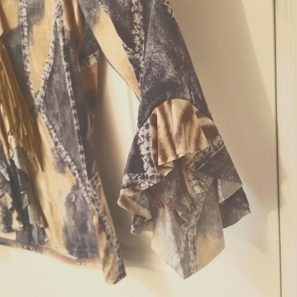 Morgan de Toi Shirt V- neckline Size M - Picture 7 of 8